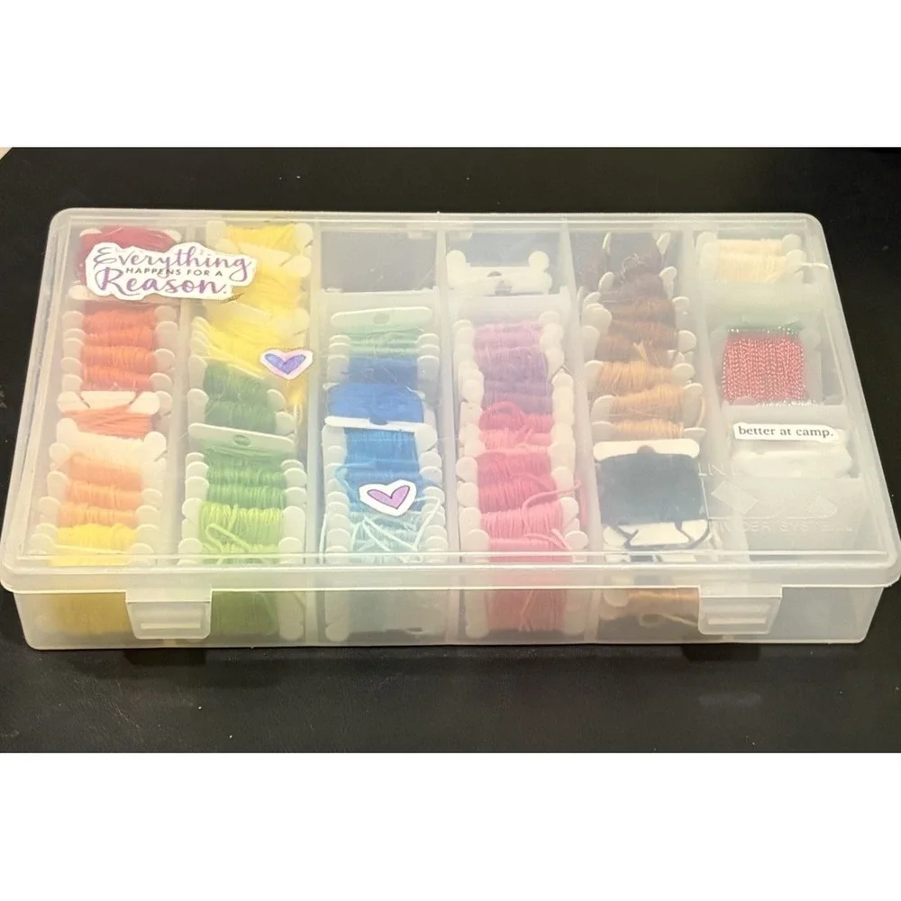 Embroidery Floss & Bracelet String Thread with Organizer Storage Box